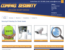 Tablet Screenshot of compaqsecurity.co.za